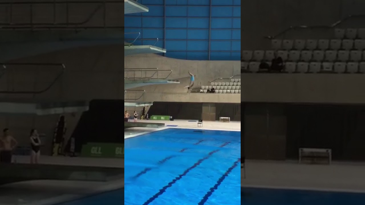 High dive back flip at London Aquatics Centre