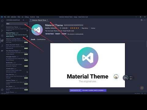 #vscode  02 Visual Studio Code - Material Theme in vscode | How to install Material Theme in Vs code