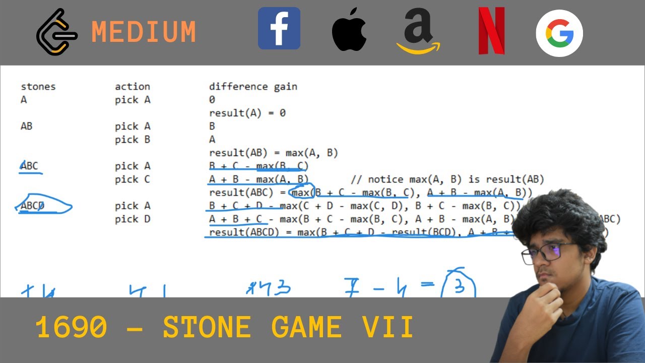 June - 11 2021 Leetcode Solution: Stone Game VII EASY Solution! - YouTube