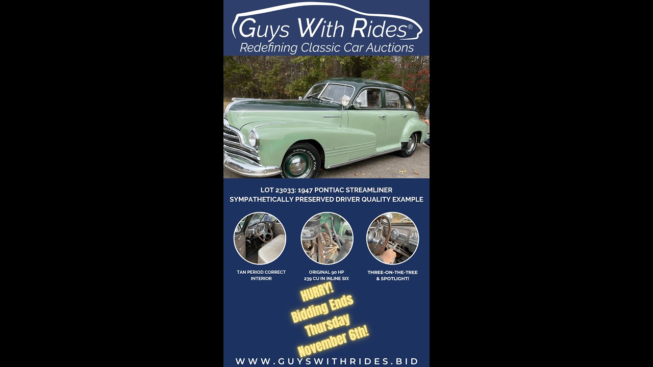 Продаётся Pontiac Streamliner 1947 года — обзор и поездка от первого лица