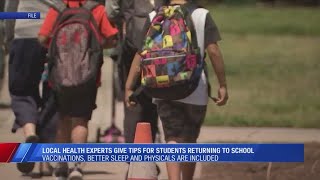 Health experts recommend these tips for getting your child back to school healthy