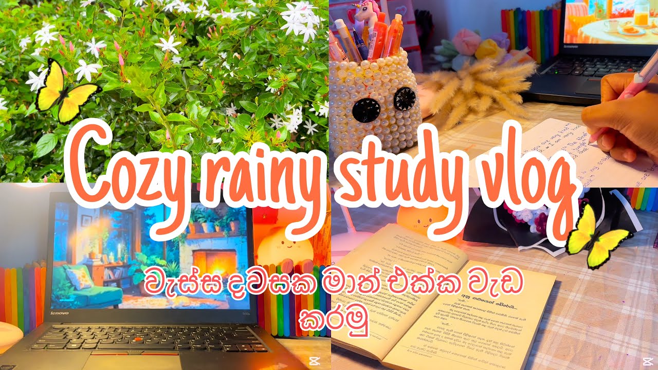 Cozy rainy study vlog🍁|