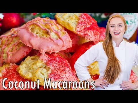 Spicy Tabasco Coconut Macaroons Recipe! Dipped in White Chocolate!