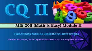 CQ 2-3:  Functions as Relations & Function Notations III