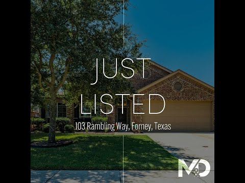 103 Rambling Way, Forney, TX home video tour
