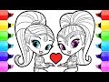 Shimmer and Shine Coloring Pages | How to Draw and Color Shimmer and Shine Coloring Book Pages