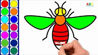 Drawing For Kids Insect Coloring Drawing Coloring Pages For Children-Learn Drawing