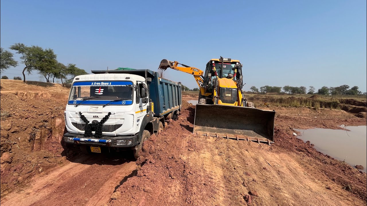 JCB 3dx plus me 12Tayars Damfar shigna murum looding #jcb #damfar #trector #jcb3dxmachine 