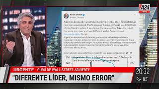 La advertencia del gurú de Wall Street, Robin Brooks, para la economía argentina: Diferente líder, mismo error