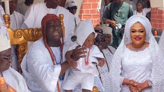 Full Video Of Naming Ceremony Of Olori Mariam Ogunwusi Twin Sons At Ooni Of Ife Palace