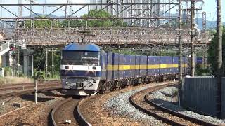 貨物列車 EF210-318+西濃カンガルーライナー 膳所駅通過