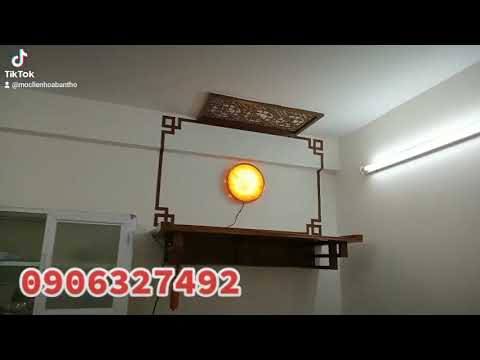 Video Bàn thờ treo tường loại lớn dài 127cm có đèn - youtube