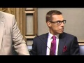 Finnish PM Alexander Stubb Gets The Attention Of A Butterfly