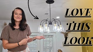 This Modern Glass Chandelier Completely Changed My Dining Room!