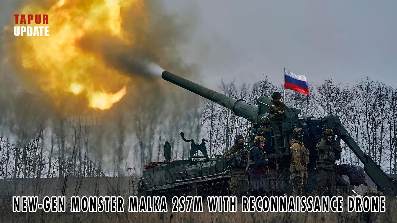 Стратегия России УНИЧТОЖЬТЕ ВРАГА с помощью артиллерийского монстра 2С7М «Малка» и беспилотников