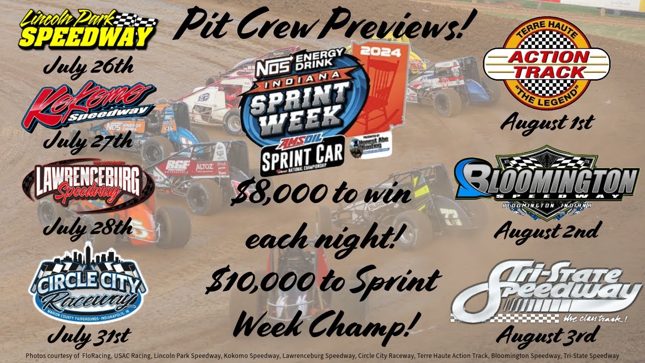37th Indiana Sprint Week for the USAC AMSOIL Sprint Car Series! Pit Crew Previews!