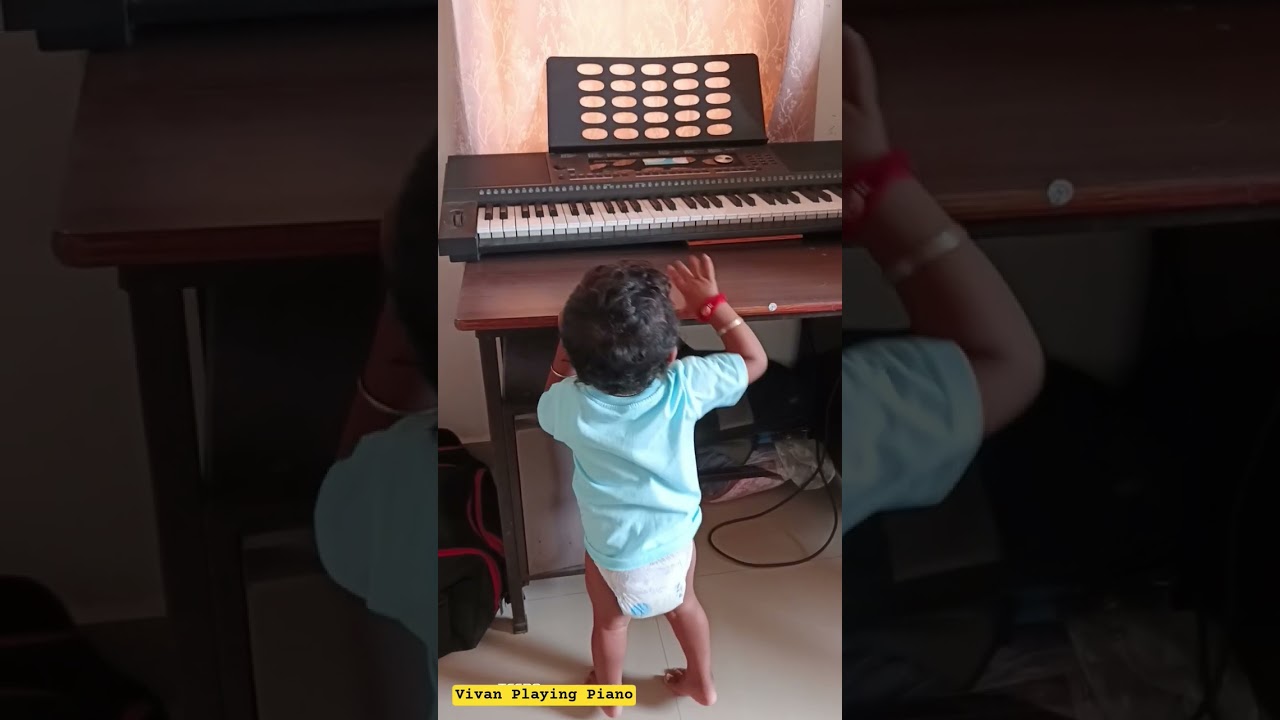 Vivan Playing Piano For The First Time 