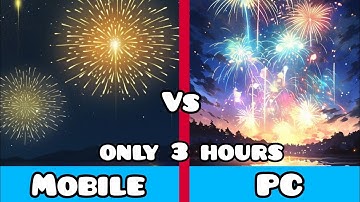 Mobile Vs PC firework animation challenge only 3 hours #anime#animationtutorial#flipaclip#ibispaintx