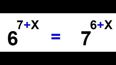 How to solve an exponential equation 6^(7+x) = 7^(6+x)