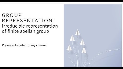 Irreducible representation of finite abelian group