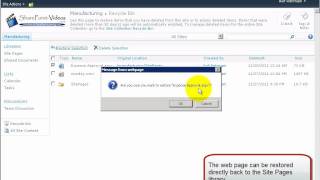 Recovering a deleted web page