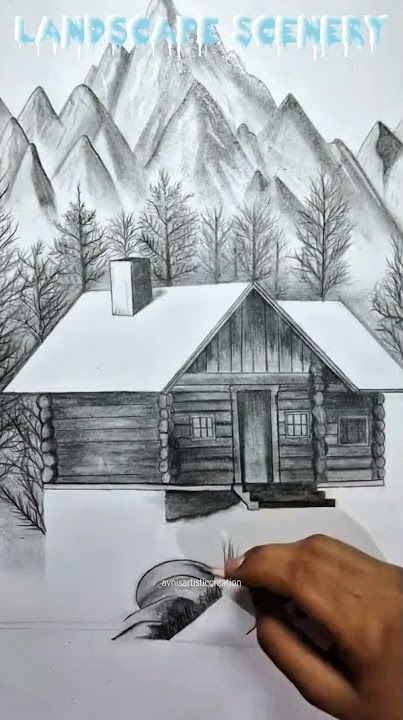 When graphite creates silence in the mountains ❄️✏️