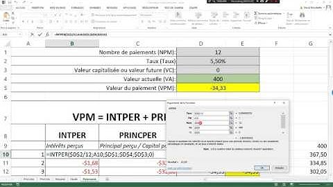 CegepTR - Excel - Fonctions financières - VPM = INTPER + PRINCPER