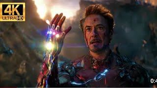 'I am Inevitable '--'And I am Iron Man' Snap scene    Avange ENDGAME Movie clips 4k 60fps 2160#viral