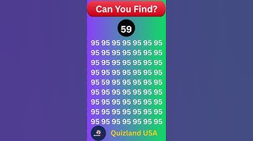 Only 1% Can Find 59! 🤯 | Odd Number Challenge #shorts