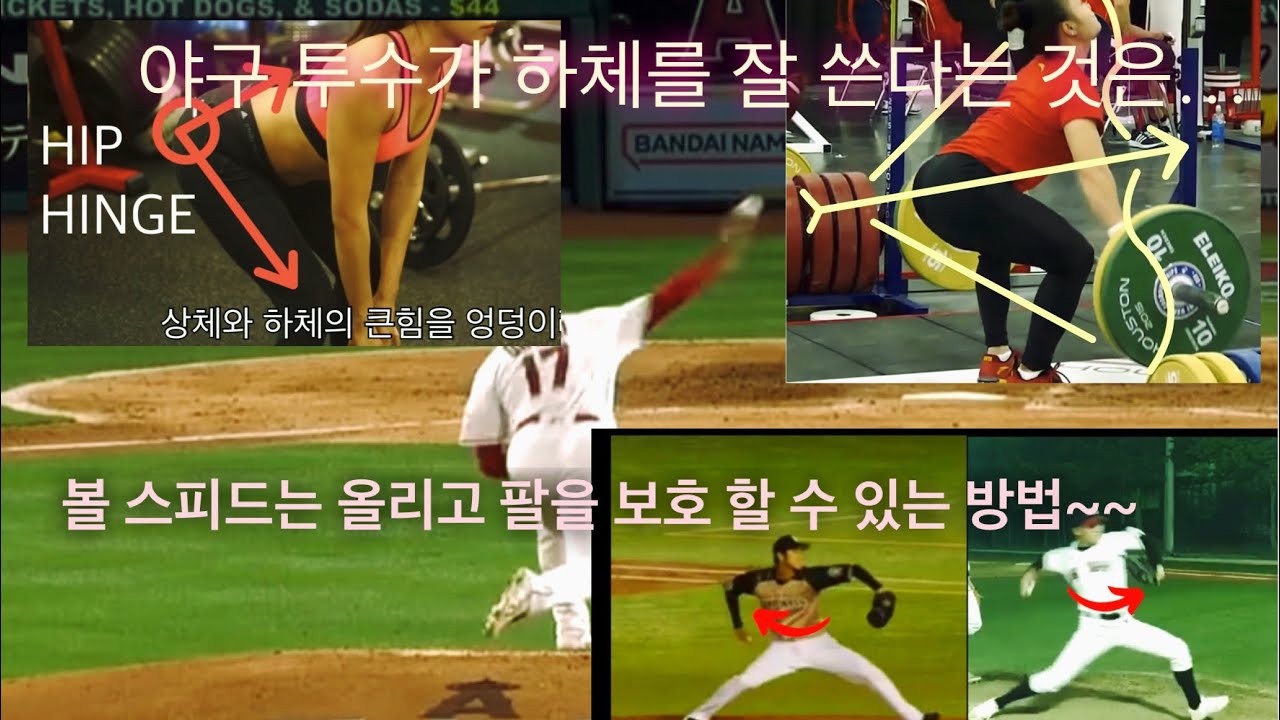 야구 투수의 하체 쓰는법, 야구투수 구속 올리기, 나쁜폼 교정운동(재활운동, 운동치료),오타니 투구분석