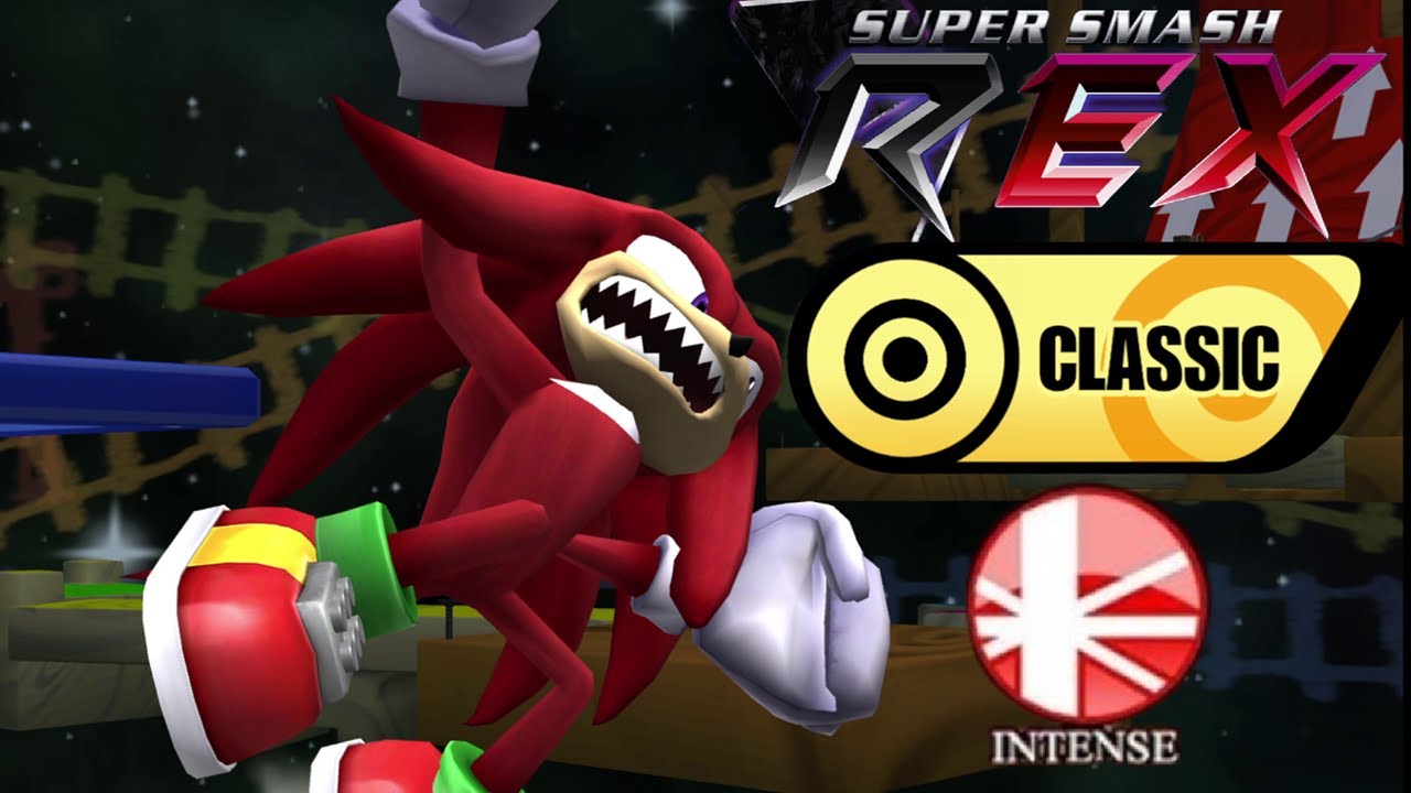 Super Smash REX Gameplay - Classic Mode with Knuckles (Intense)