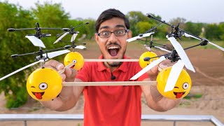 Making Flying Machine With Emoji Balls | क्या ये जुगाड़ ड्रोन उड़ पायेगा? Desi Jugaad