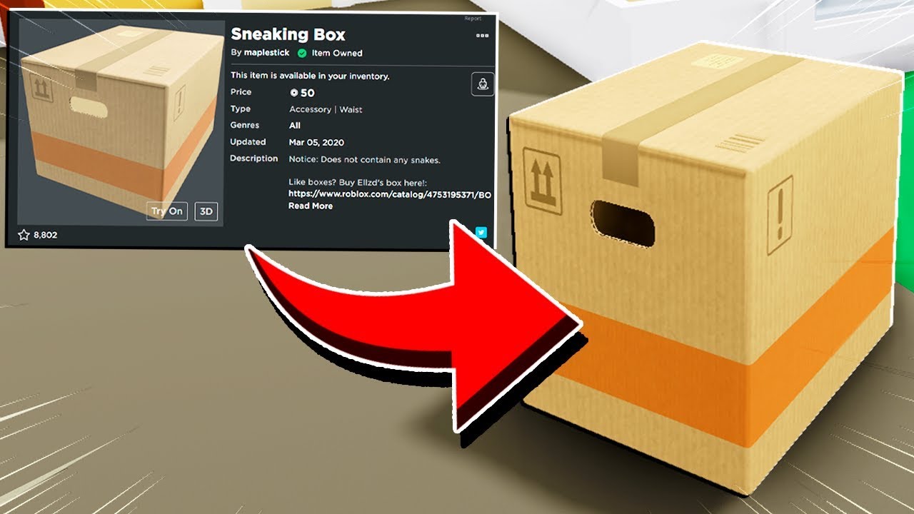 Look Inside The Free Modeled Cardboard Box Roblox Roblox Free Script