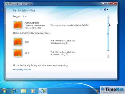 where is windows live family safety in windows 10