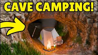 I Survived a Night Camping Inside a Creepy Cave in APM | Roblox American Plains Mudding