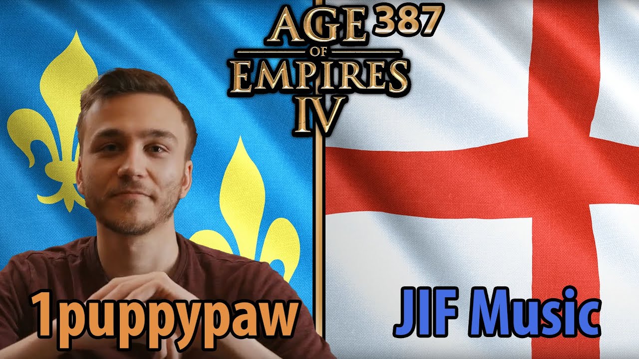 Klassisches Matchup - 1puppypaw (Franzosen) vs JIF Music (Engländer) - Age of Empires 4 - Cast 387