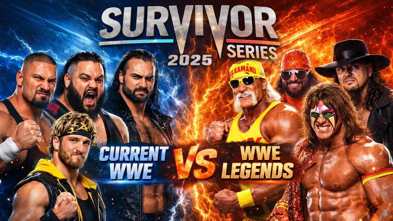 WWE 2K24 4 Current WWE Wrestlers vs 4 WWE Legends | 8 Man Survivor Series Full Match