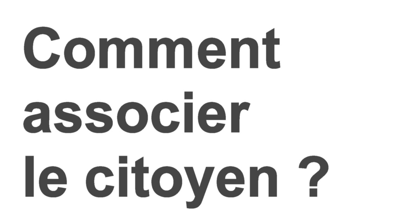 Sylvain Waserman - Comment associer le citoyen ?