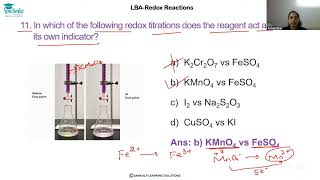 LBA KCET I PU Chemistry Redox Reactions MCQ 11