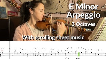 E Minor Arpeggio (3 Octaves) Practise Playalong
