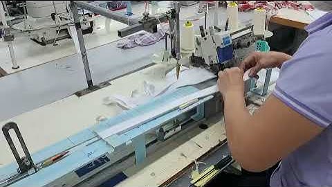 Nối thun bằng máy vắt sổ + lấy dấu 3 điểm