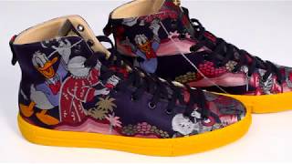 Gucci Jacquard High Top Donald Duck Sneakers X Vetro Power