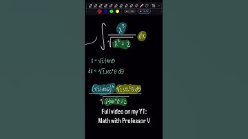 Evaluating Integrals using TRIG SUB! #mathwithprofessorv #calculusvideos #trigsubstitution #maths