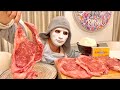 【禁断の爆食】深夜にお腹減いたから独りでステーキ3kg焼いて食べてみた【ラファエル】