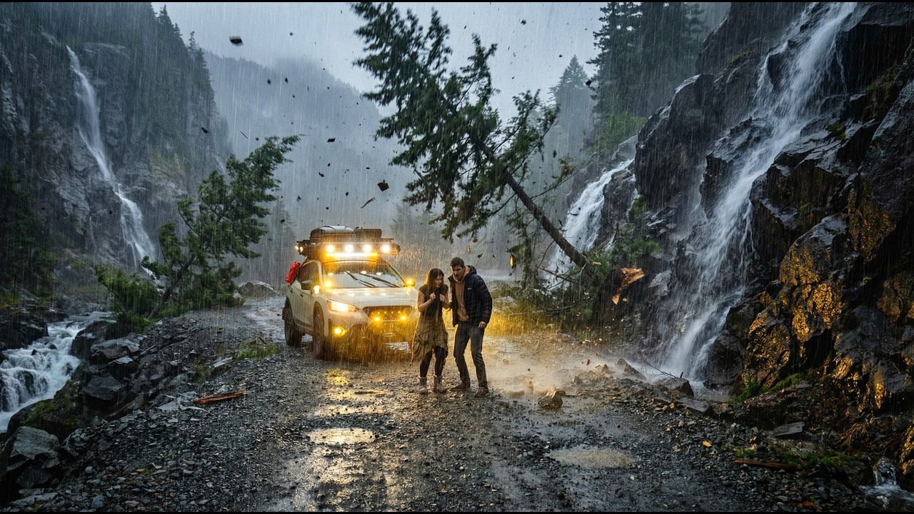 SCARIEST Camping Trip (14 trees fell around us)