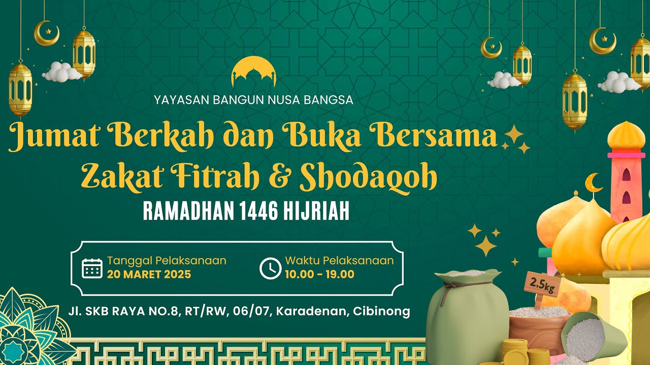 Jumat Berkah - Buka Bersama - Pembagian Zakat Fitrah dan Shodaqoh SMP & SMK Bangun Nusa Bangsa