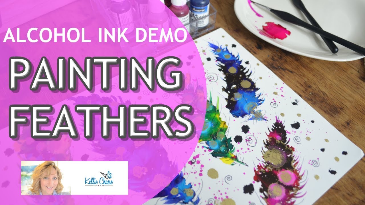 Alcohol Ink Art Techniques Painting Feathers Tutorial YouTube