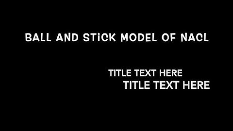 ball and stick model of NaCl