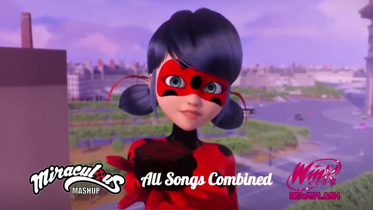 Miraculous Tales Of Ladybug & Cat Noir Full Theme Song MASHUP ALL FOUR Versions COMBINED! Reupload