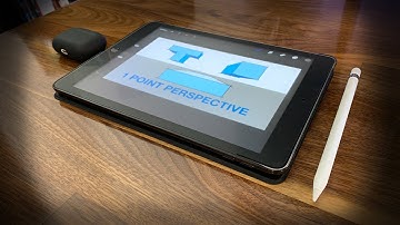 One Point Perspective Basics - Drawing In Procreate Using An iPad